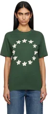 Etudes Studio Green Stars Regular T-shirt In Green