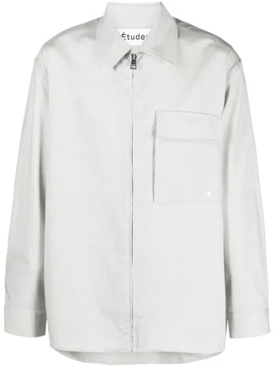 ETUDES STUDIO GREY GREY ZIP-UP SHIRT