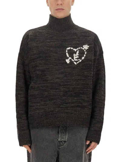 Etudes Studio High Neck Merino Wool Sweater In Black