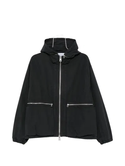 Etudes Studio Hooded Zip-up Jacket In Black