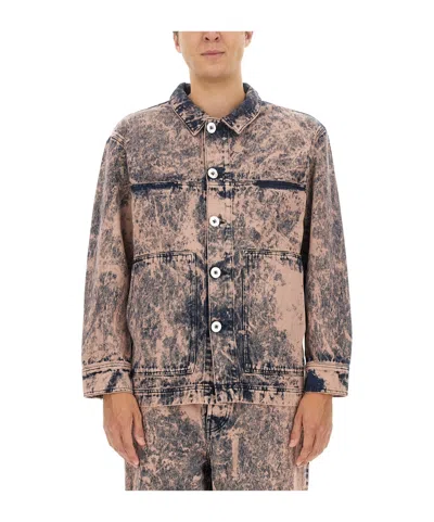 Etudes Studio Hopper Denim Shirt Jacket In Nude