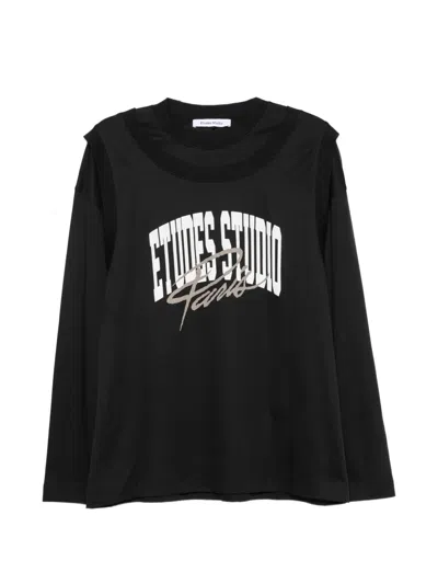 Etudes Studio Hybrid University Long-sleeve T-shirt In Black