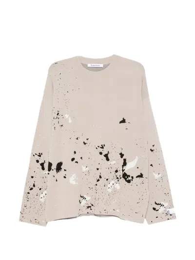 Etudes Studio Jacquard-knit Splash-print Sweater In Neutrals