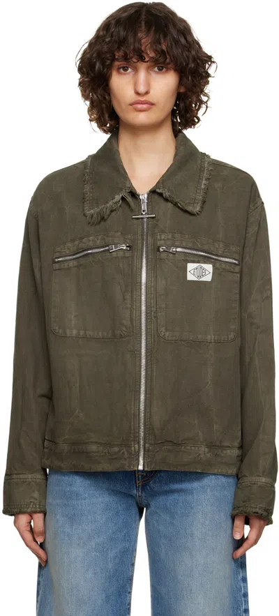 Etudes Studio Khaki Walker Jacket In Brown
