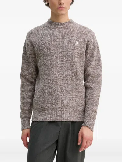 Etudes Studio Logo Crew-neck Sweater In Brown