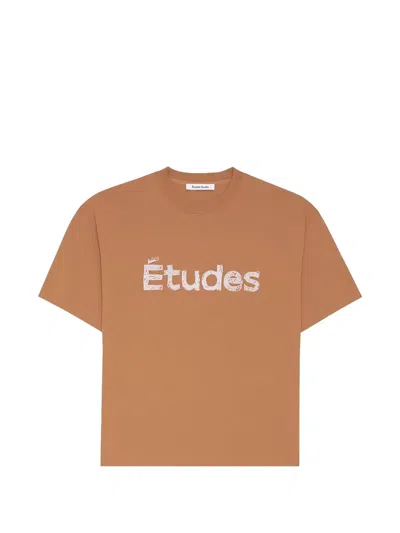Etudes Studio Logo-detail T-shirt In Brown