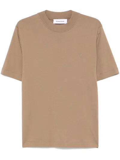 Etudes Studio Logo-embroidered T-shirt In Brown