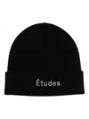Etudes Studio Logo-embroidered Wool Beanie In Black