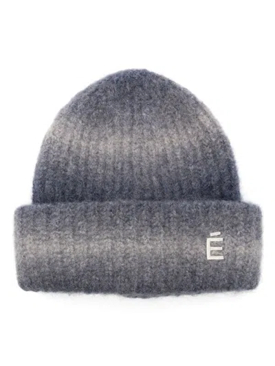 Etudes Studio Logo-patch Beanie Hat In Navy