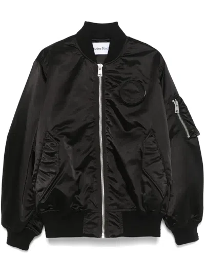 Etudes Studio Logo-patch Bomber Jacket In Black