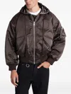 Etudes Studio Logo-patch Hooded Jacket In Brown