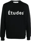 Etudes Studio Logo-print Organic-cotton Sweatshirt In Black