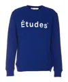 Etudes Studio Logo-print Crew Neck Sweatshirt In Blue