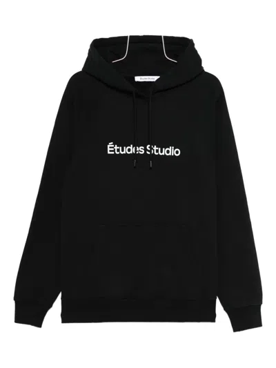 Etudes Studio Logo-print Hoodie In Black