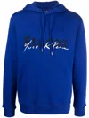 Etudes Studio Etudes Blue Klein Signature Logo Cotton Hoodie