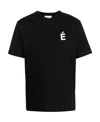 Etudes Studio E Logo Embroidered Regular T-shirt In Black