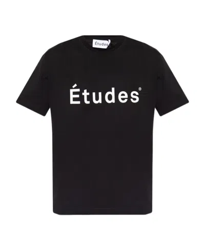 Etudes Studio Logo-print Organic Cotton T-shirt In Black