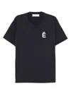Etudes Studio E Logo Embroidered Regular T-shirt In Blue