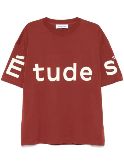 Etudes Studio Logo-print T-shirt In Red