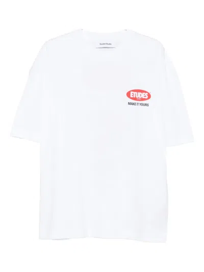Etudes Studio Logo-print T-shirt In White