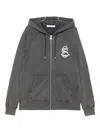 Etudes Studio Logo-print Zip-up Hoodie In Gray