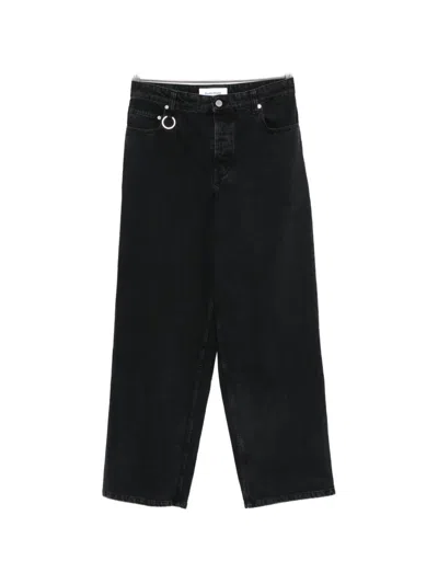 Etudes Studio Logo-patch Loose-fit Jeans In Black