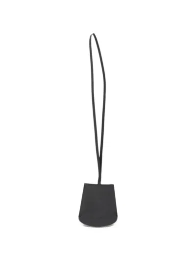 Etudes Studio Logo-plaque Leather Keyring In Black