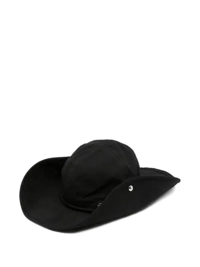 Etudes Studio Logo-plaque Wide-brim Hat In Metallic
