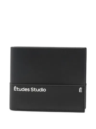 Etudes Studio Logo-print Leather Wallet In Black