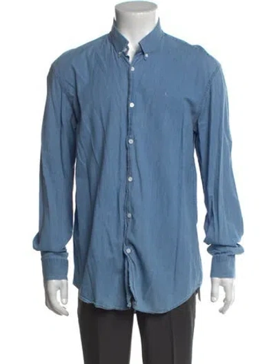 Pre-owned Etudes Studio Long Sleeve Denim Shirt In Blue