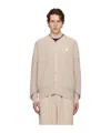 Etudes Studio Long-sleeved Button-down Knitted Cardigan In Nude