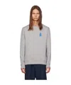 Etudes Studio Mélange-effect Logo-patch Sweatshirt In Gray