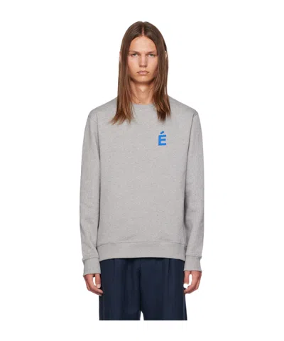 Etudes Studio Mélange-effect Logo-patch Sweatshirt In Gray