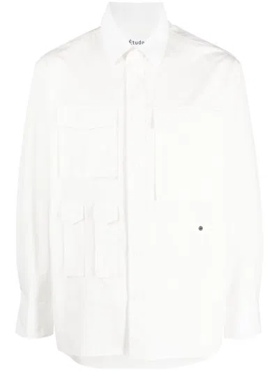 Etudes Studio Four-pocket Cotton Shirt In White