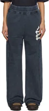 Etudes Studio Navy 'the City' Loose Sweatpants In Navy