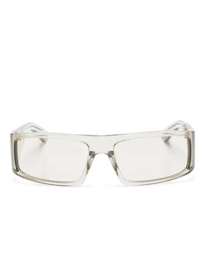 Etudes Studio Nightlife Wraparound-frame Sunglasses In Braun