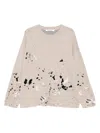 Etudes Studio Paint-splatter Crew-neck Sweater In Neutral