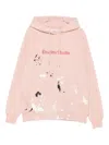 Etudes Studio Paint-splatter Logo Hoodie In Pink