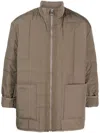 Etudes Studio Parisii Zip-up Parka Coat In Brown