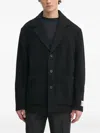 Etudes Studio Patch-pocket Coat In Black