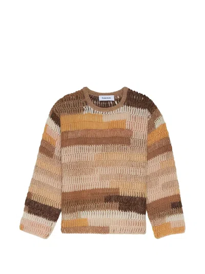 Etudes Studio Patchwork Knitwear In Brown