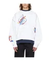 Etudes Studio Pattern Printed Long-sleeved Hoodie In White