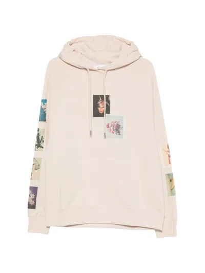 Etudes Studio Polaroid-patch Drawstring Hoodie In Neutrals