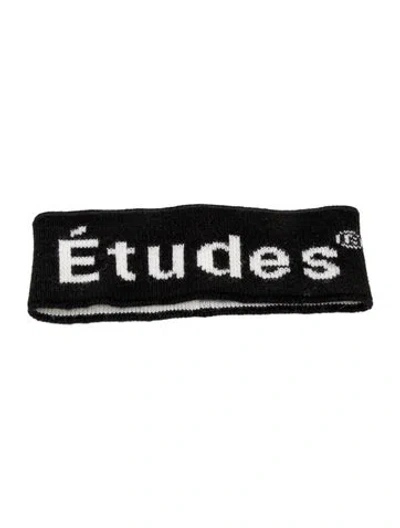 Pre-owned Etudes Studio Printed Wool Headband In Black