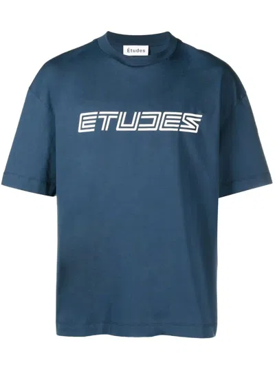 Etudes Studio Railway Spirit Organic Cotton T-shirt In Blue