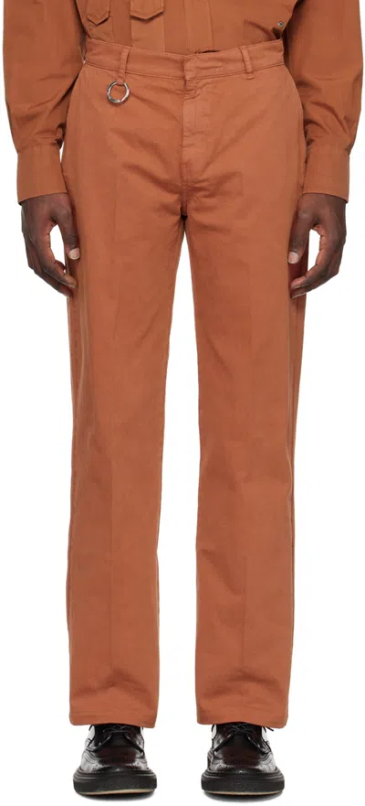 Etudes Studio Red Bumper Trousers In Brown