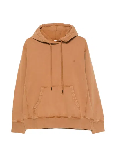 Etudes Studio Relax Embroidered Hoodie In Brown