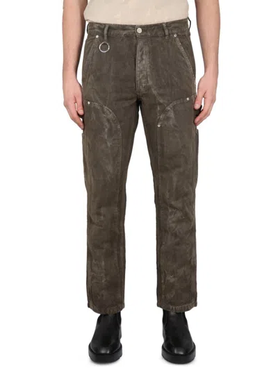 Etudes Studio Relaxed Fit Textured Cotton-linen Pants In Brown