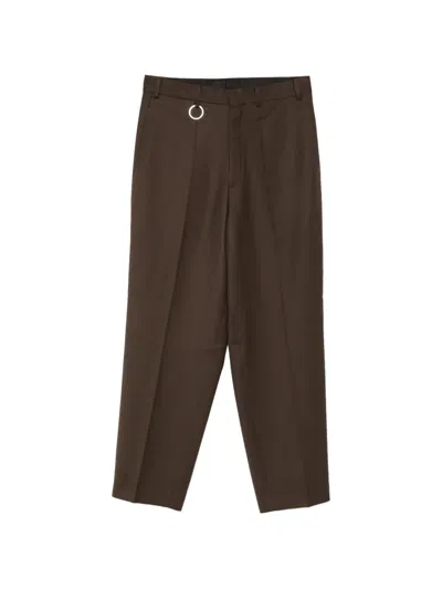 Etudes Studio Ring Detail Suit Trousers In Brown