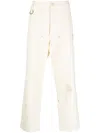 Etudes Studio Ripped-detailing Loose-fit Jeans In Weiss